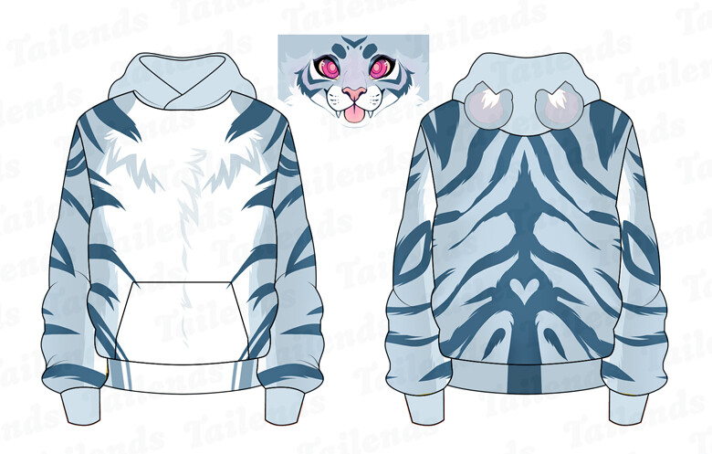 Blue Tiger - Comfy Hoodie