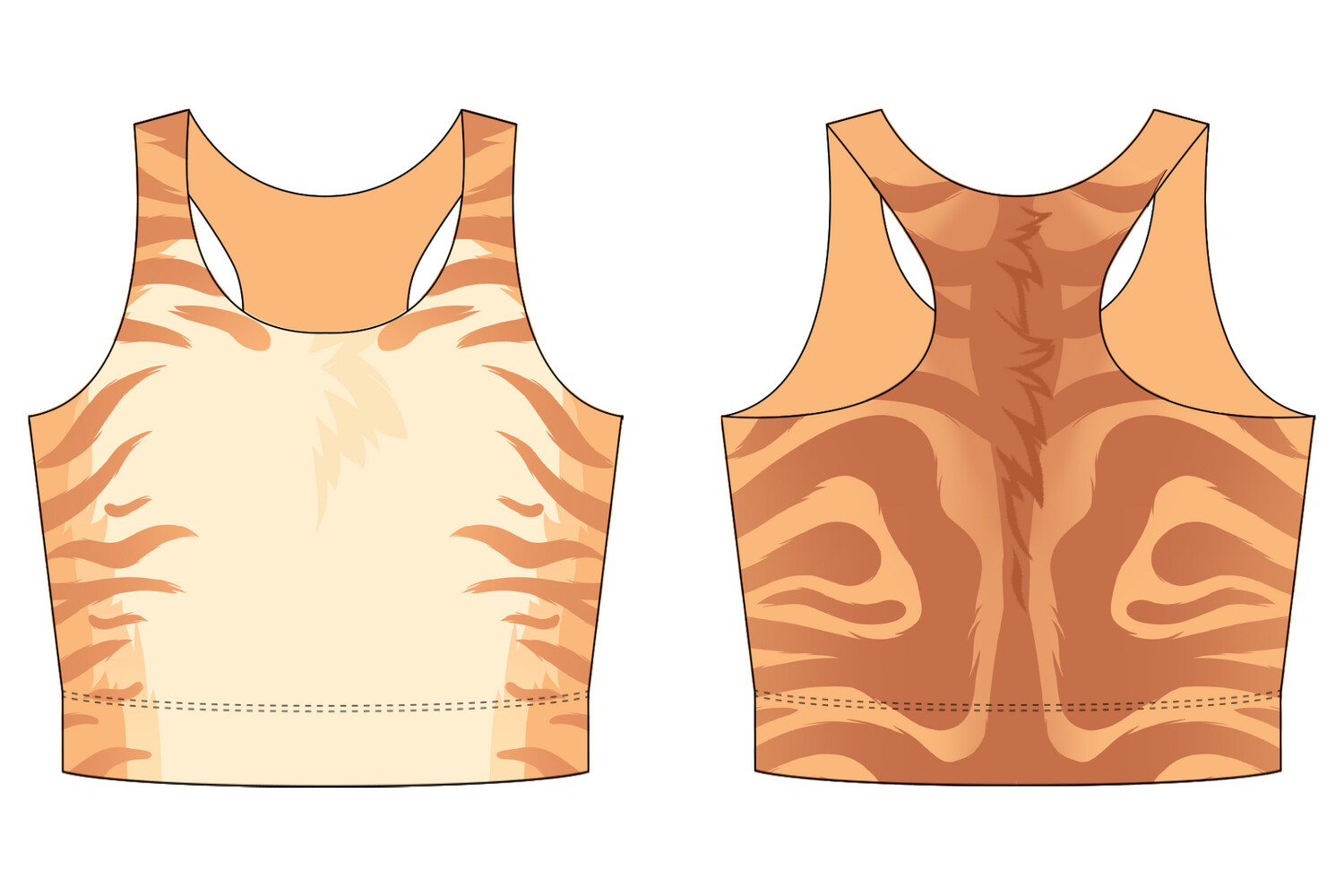 Marmalade Cat Racerback Crop chaotic-stupid-tshirt