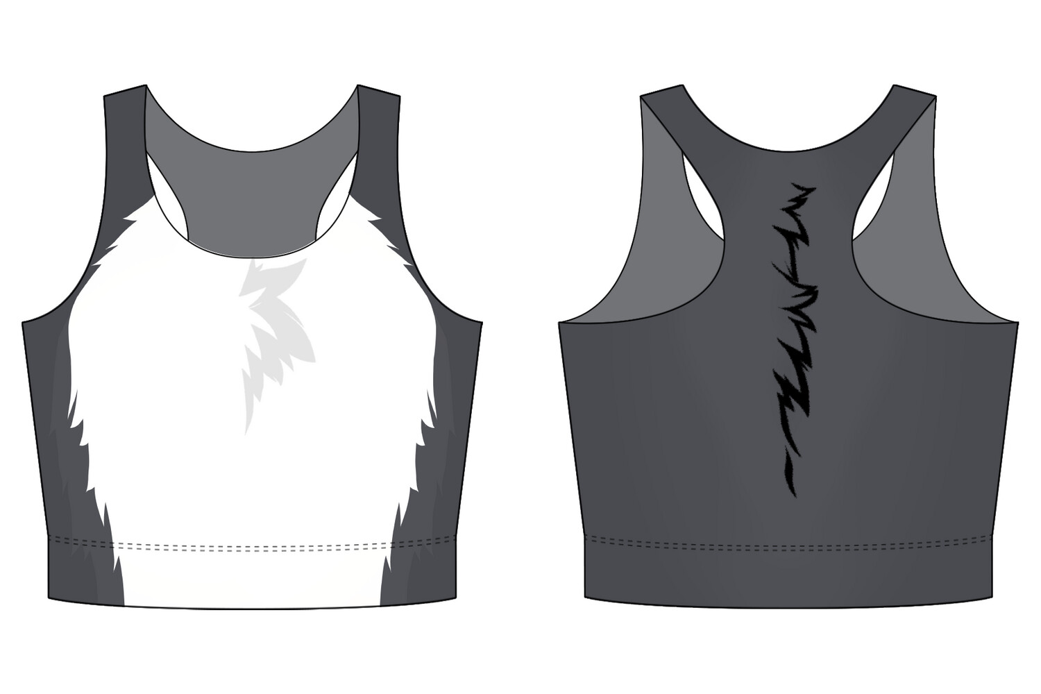 Tuxedo Cat - Racerback Crop