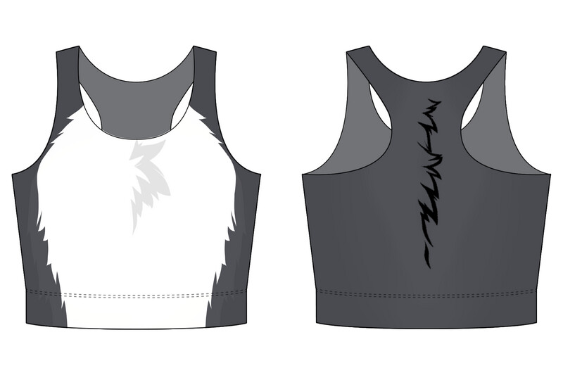 Tuxedo Cat - Racerback Crop
