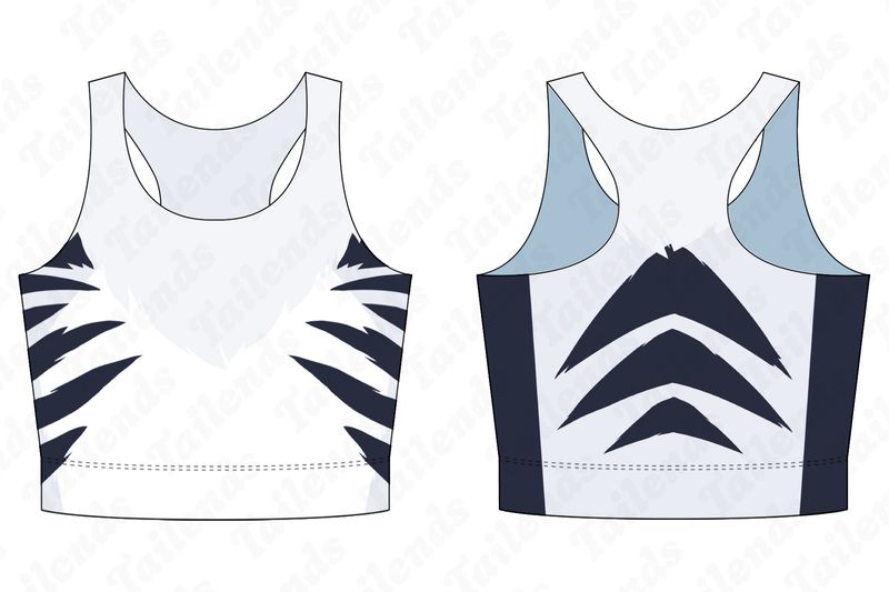 Tiger WHITE - Racerback Crop