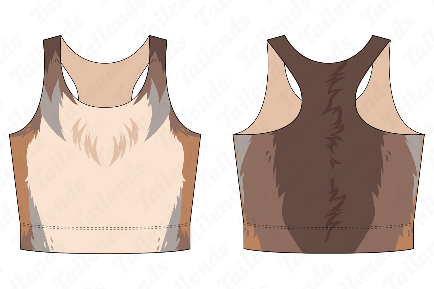 Coyote - Racerback Crop