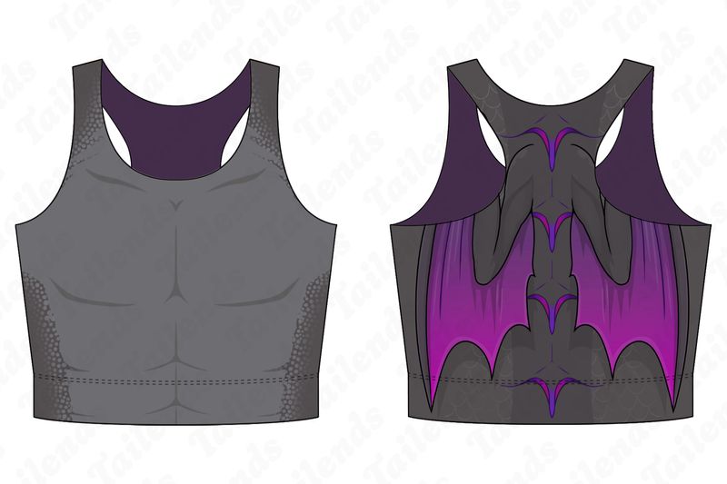 Dragon BLACK - Racerback Crop