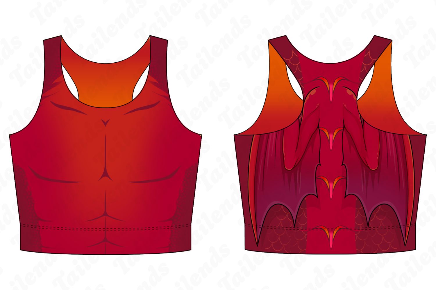 Dragon RED - Racerback Crop