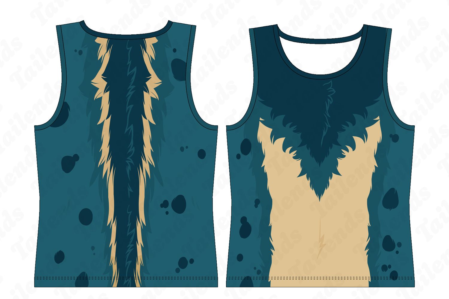 Spotty Yeen TEAL - Tank Top