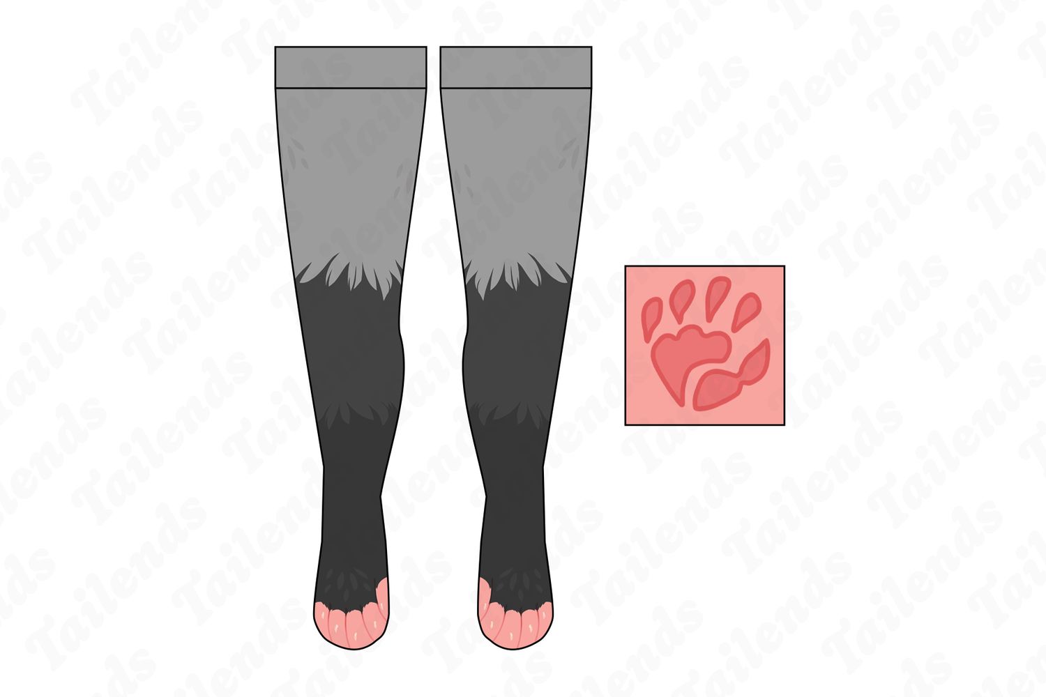 Opossum - Thigh High Socks