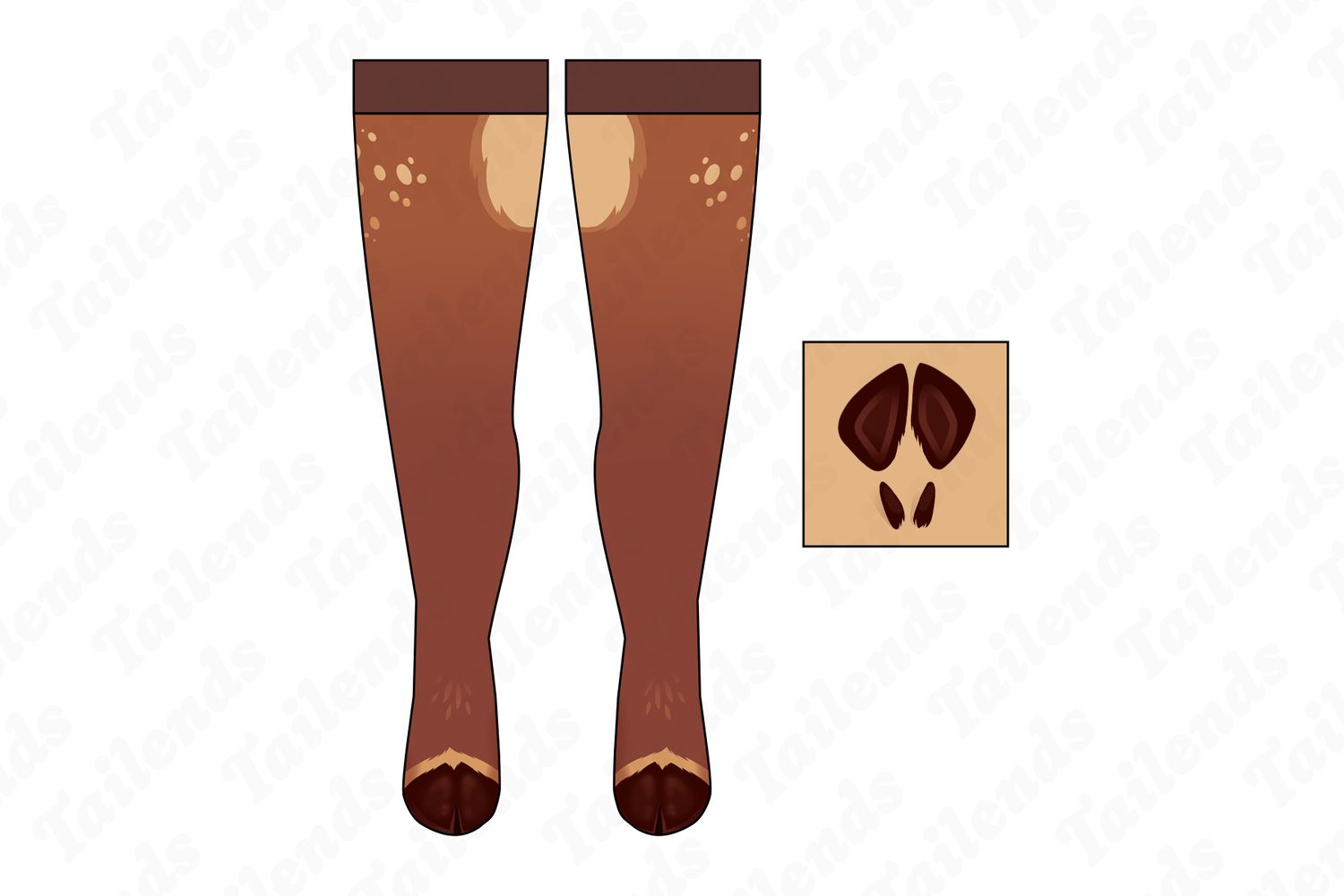 Nubby Deer - Thigh High Socks