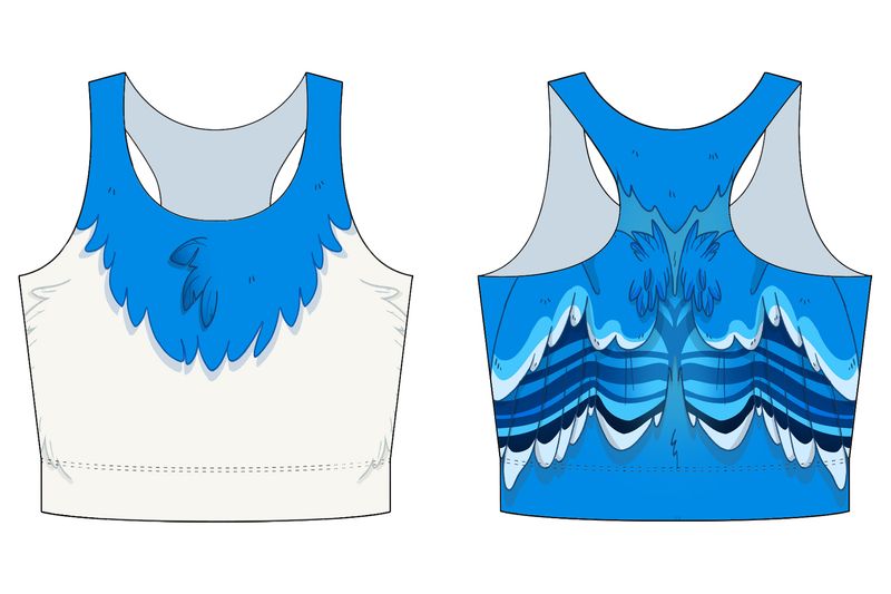 Blue Jay - Racerback Crop