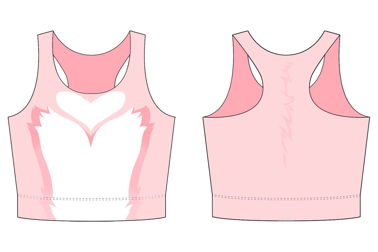 Shiba PINK - Racerback Crop