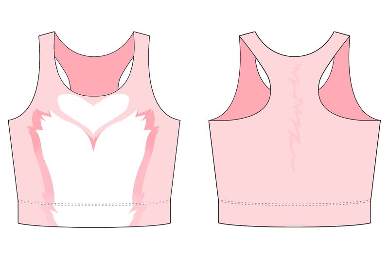 Shiba PINK - Racerback Crop