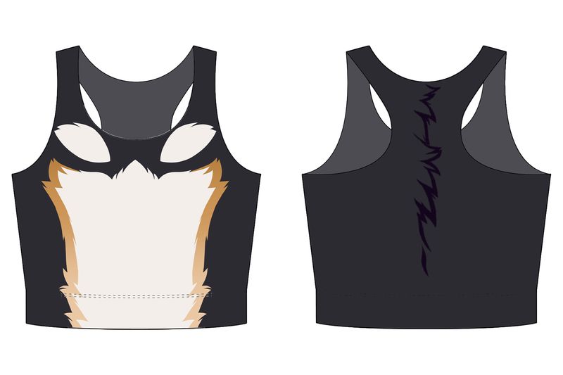 Shiba BLACK - Racerback Crop