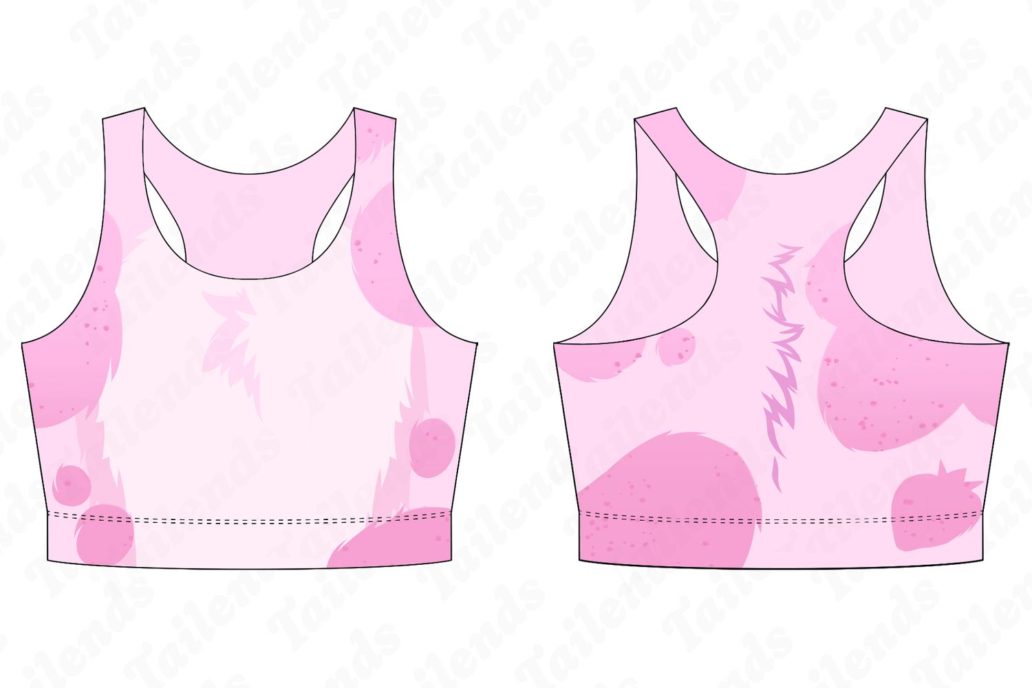 Strawberry Moo - Racerback Crop