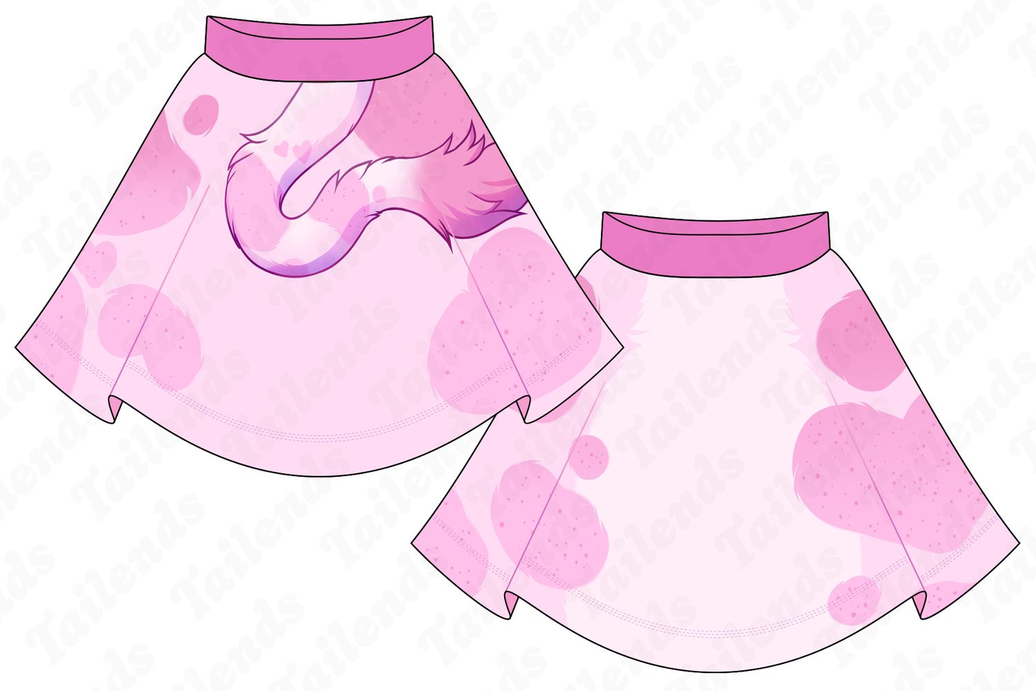 Strawberry Moo - Skater Skirt