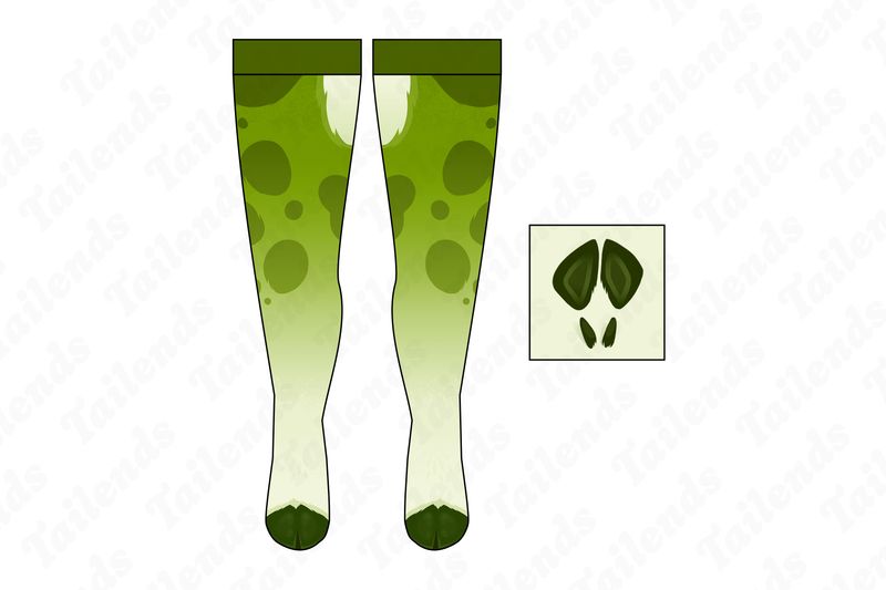 Matcha Moo - Thigh High Socks