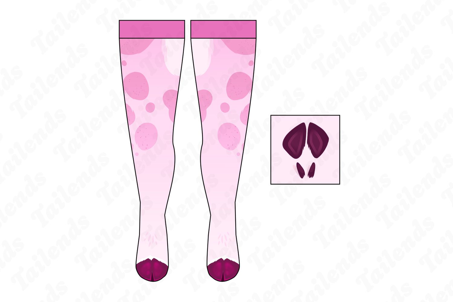 Strawberry Moo - Thigh High Socks