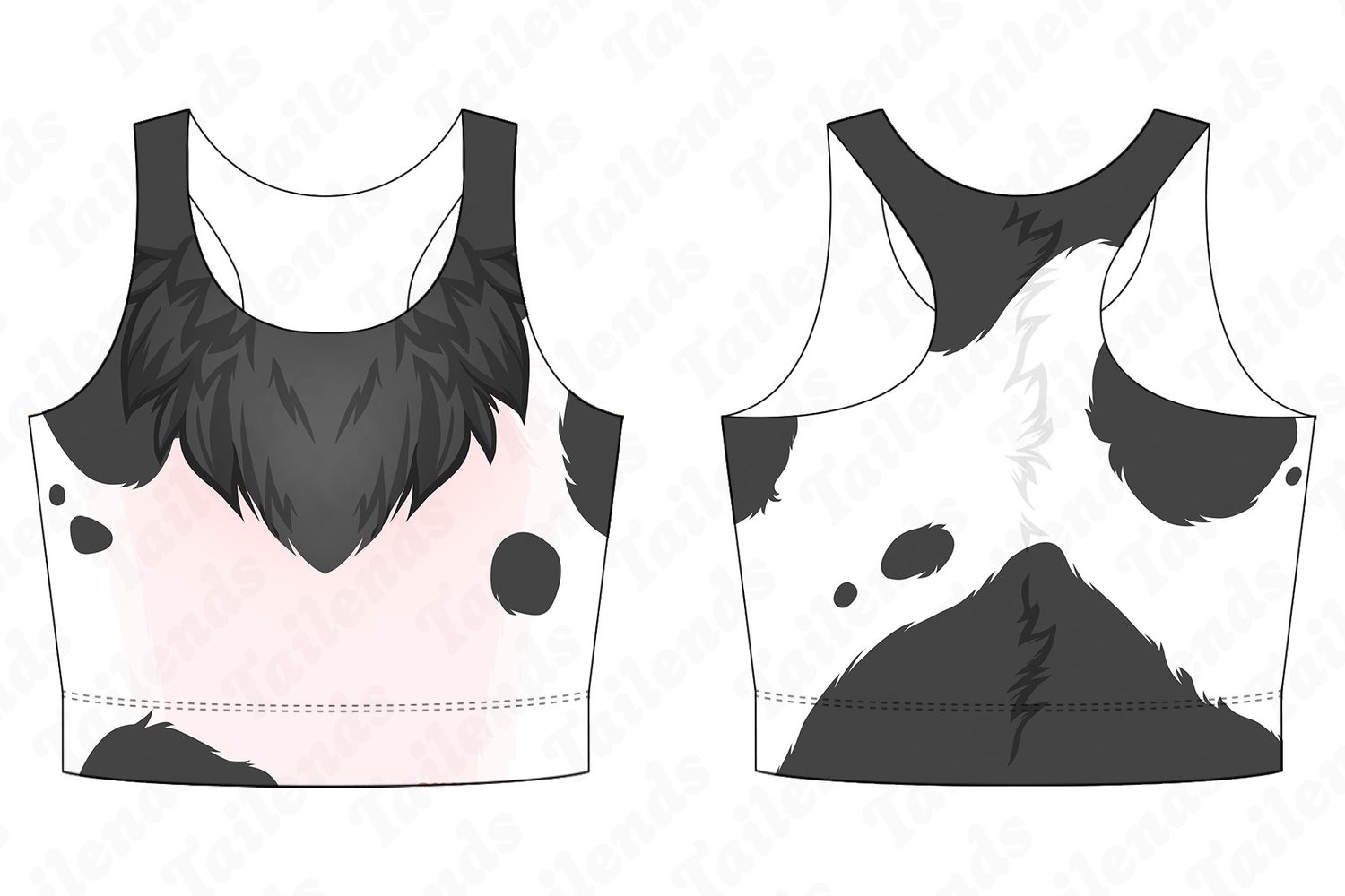 Bunny Cow - Racerback Crop
