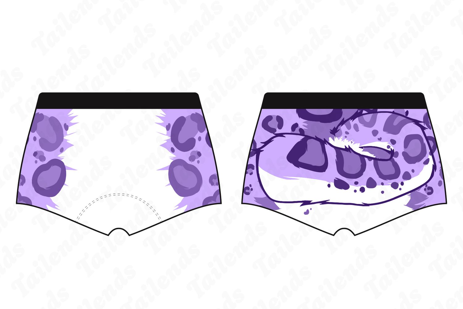 Snow Leopard LAVENDER - Boyshort