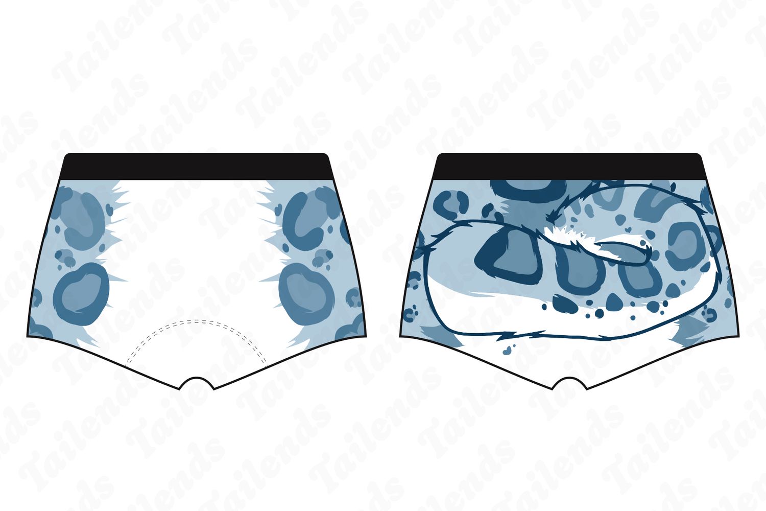 Snow Leopard BLUE - Boyshort
