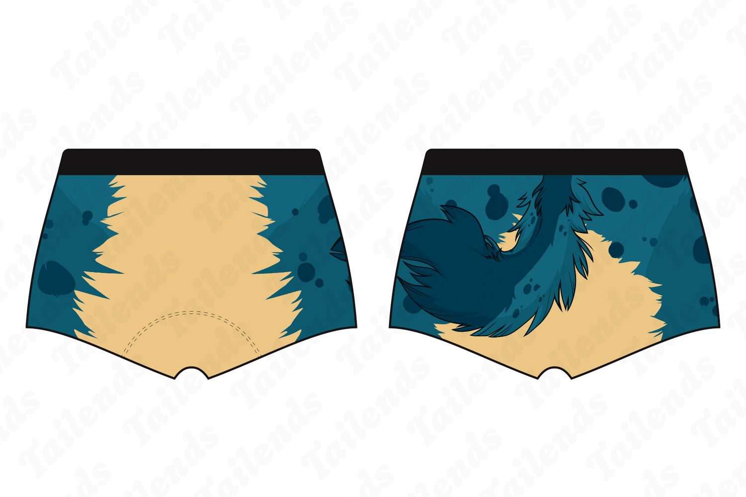 Spotty Yeen TEAL - Boyshort