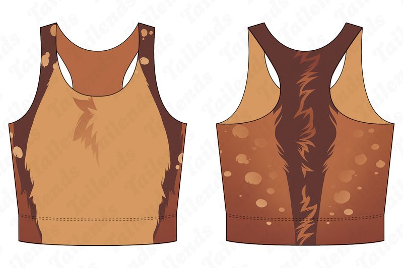 Nubby Deer - Racerback Crop