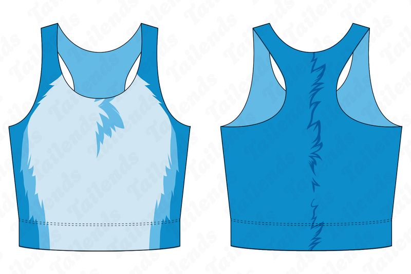 Full Moon BLUE - Racerback Crop