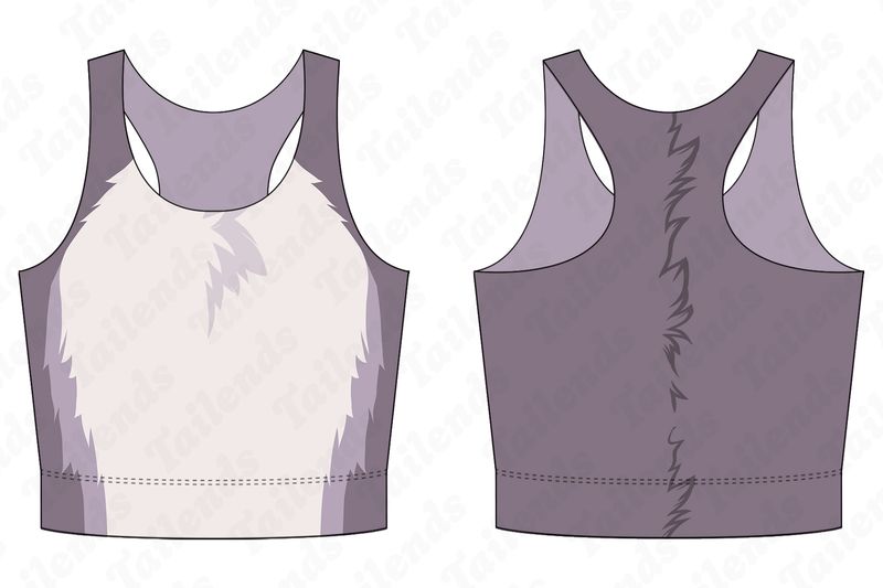 Full Moon GREY - Racerback Crop