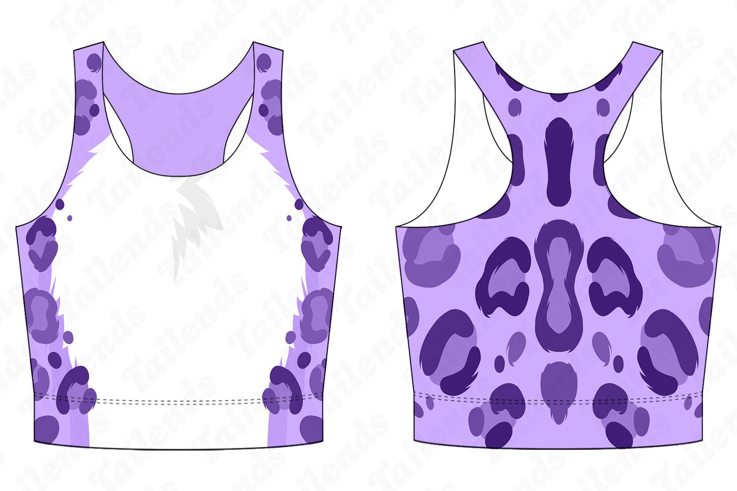 Snow Leopard LAV - Racerback Crop