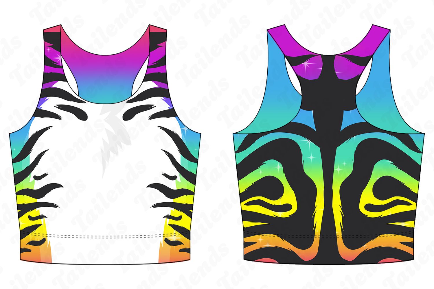 Sparkle Cat - Racerback Crop