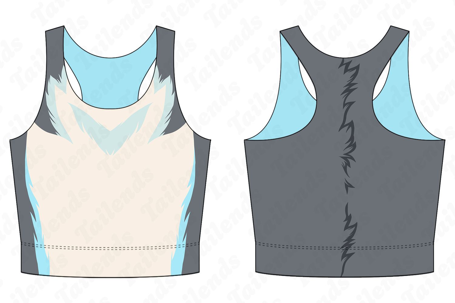 Husky BLUE - Racerback Crop