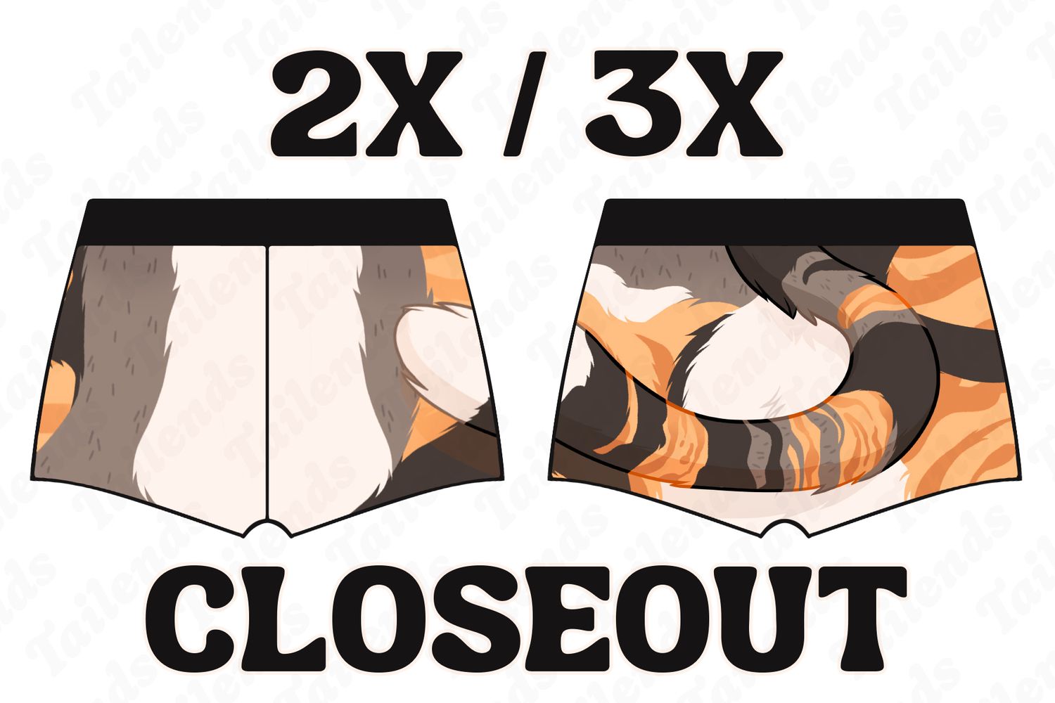 CLOSEOUT - 2X + 3X Boyshorts