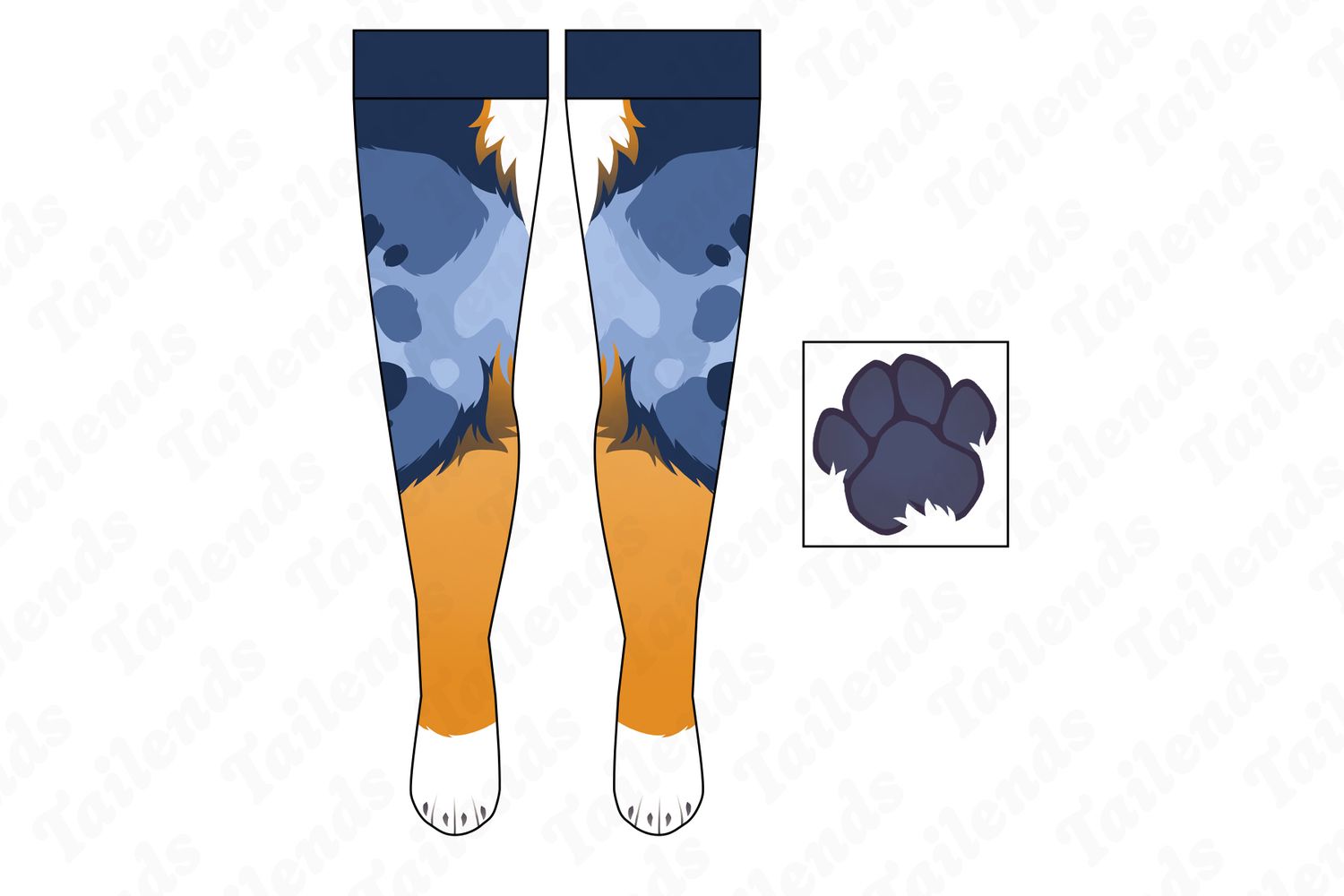 Australian Shep BLUE - Thigh High Socks