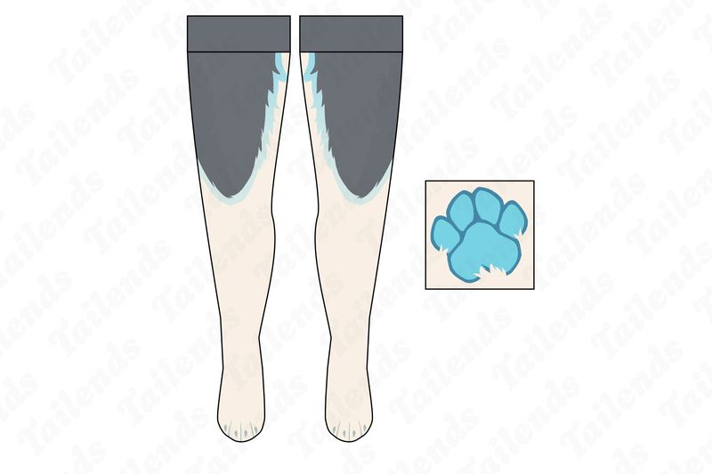 Husky BLUE - Thigh High Socks