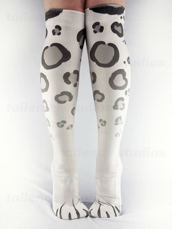 Snow Leopard WHITE - Mochi Pawsocks
