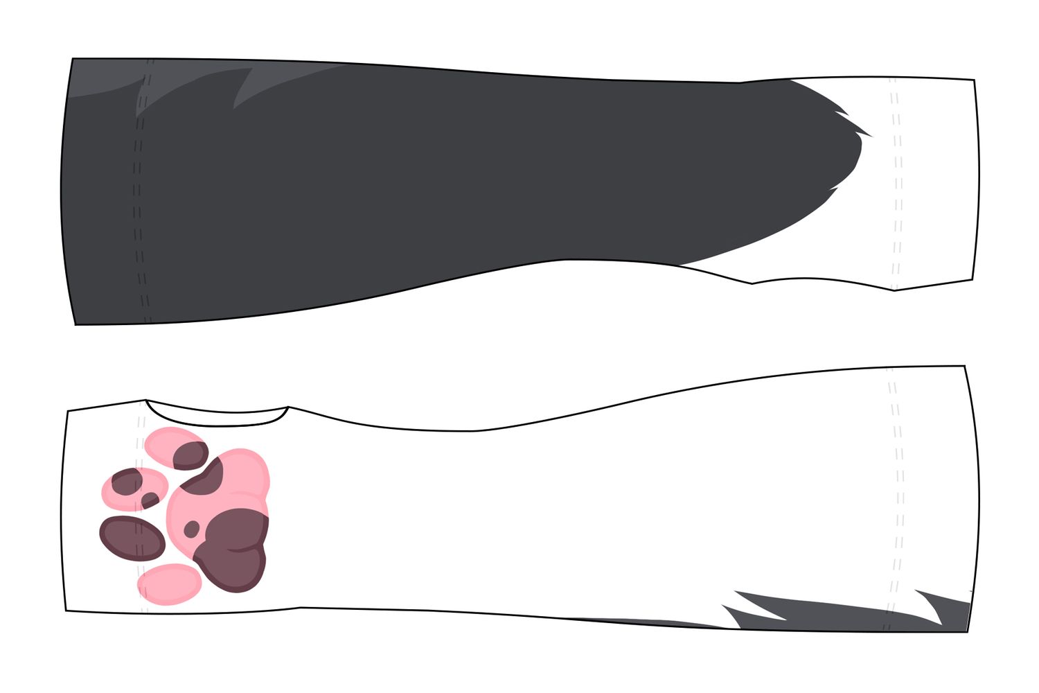 Tuxedo Cat - Arm Warmers