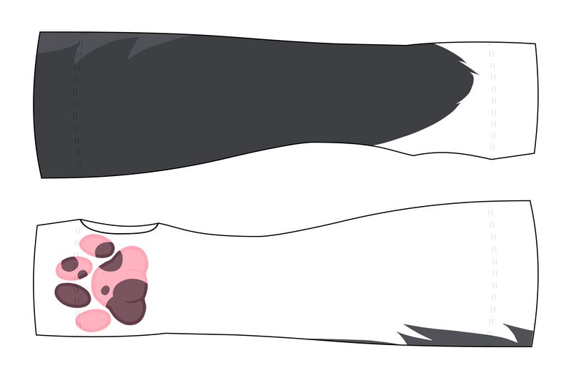Tuxedo Cat - Arm Warmers