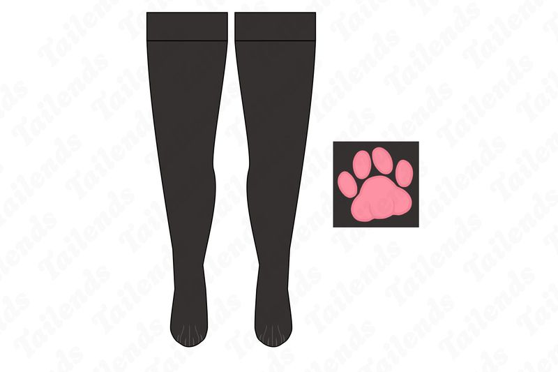 Black Kitty - Thigh High Socks