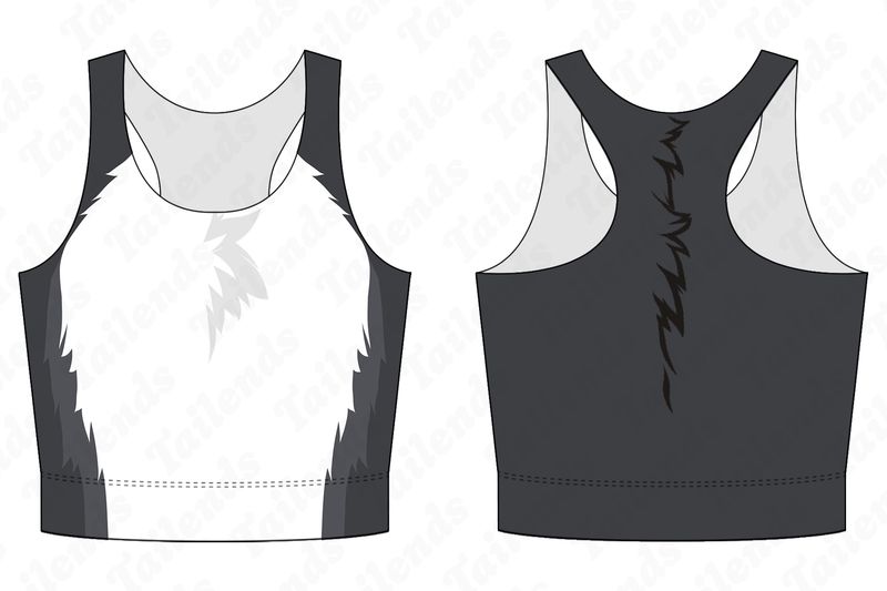Tuxedo Cat - Racerback Crop