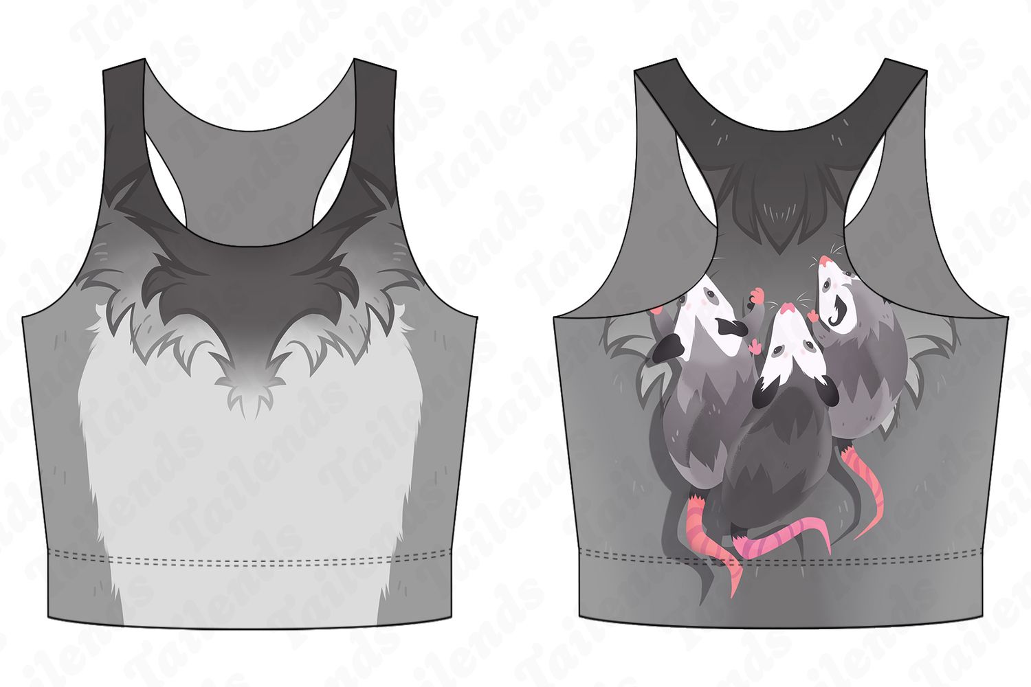 Opossum - Racerback Crop