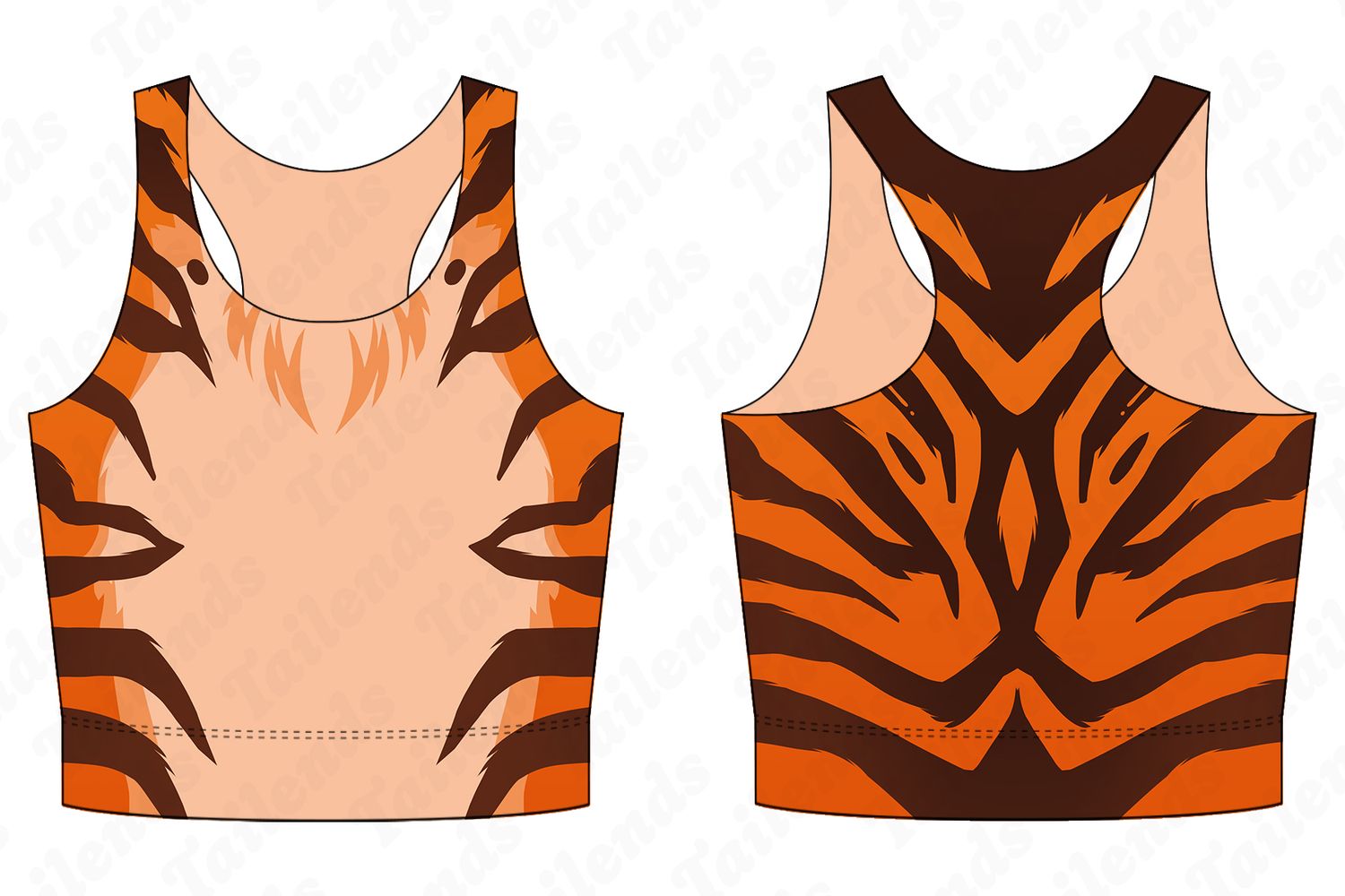 Tiger ORANGE - Racerback Crop