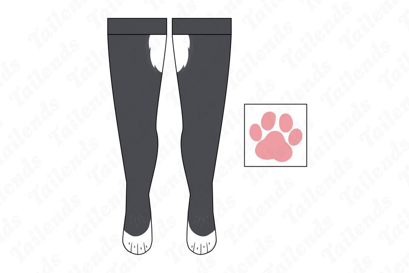 Tuxedo Cat - Thigh High Socks