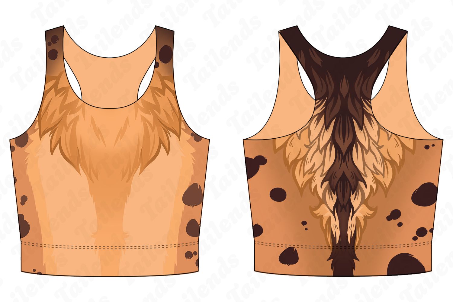 Spotted Hyena - Racerback Crop