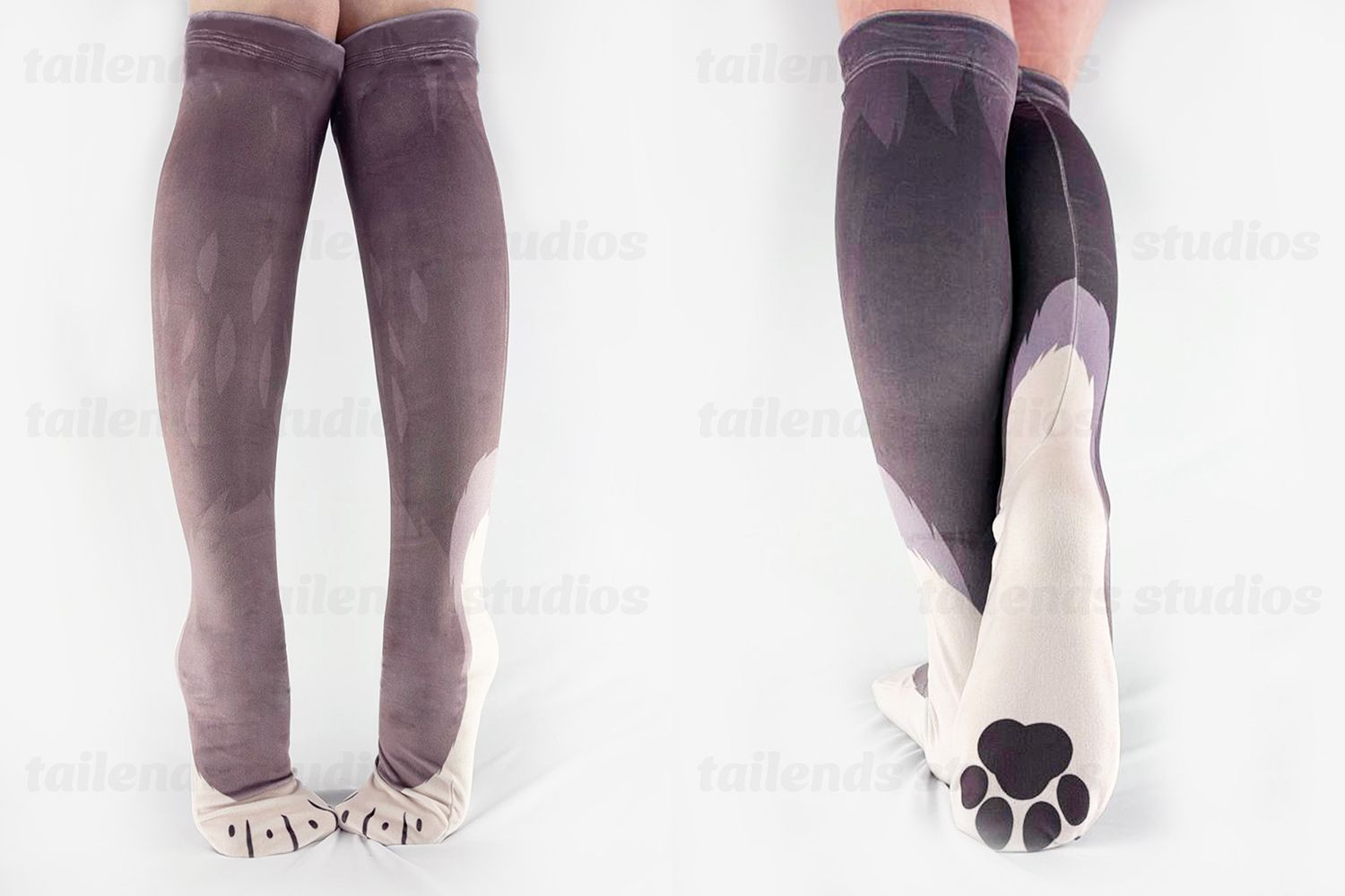 Full Moon GREY - Mochi Pawsocks