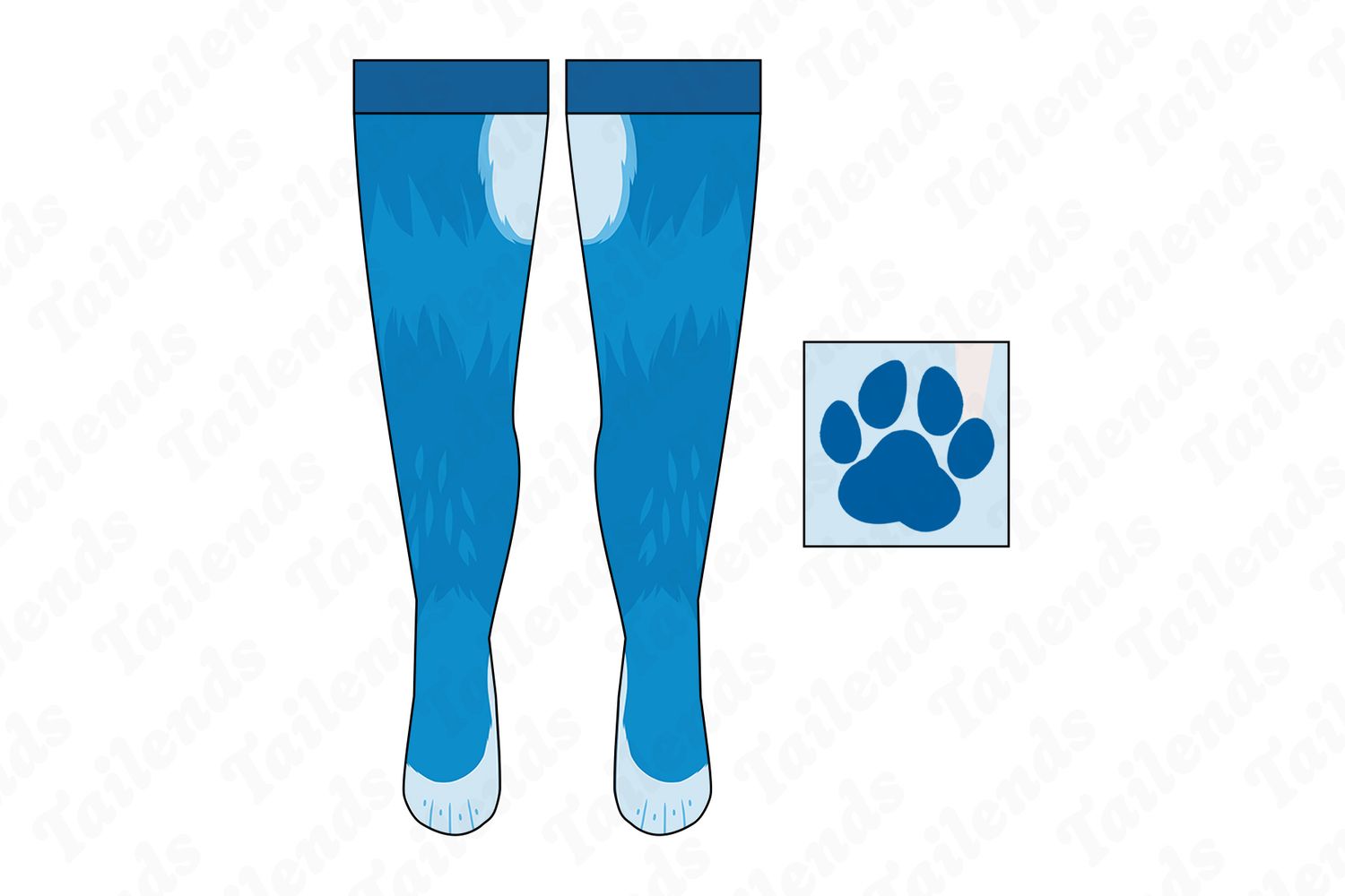 Full Moon BLUE - Thigh High Socks