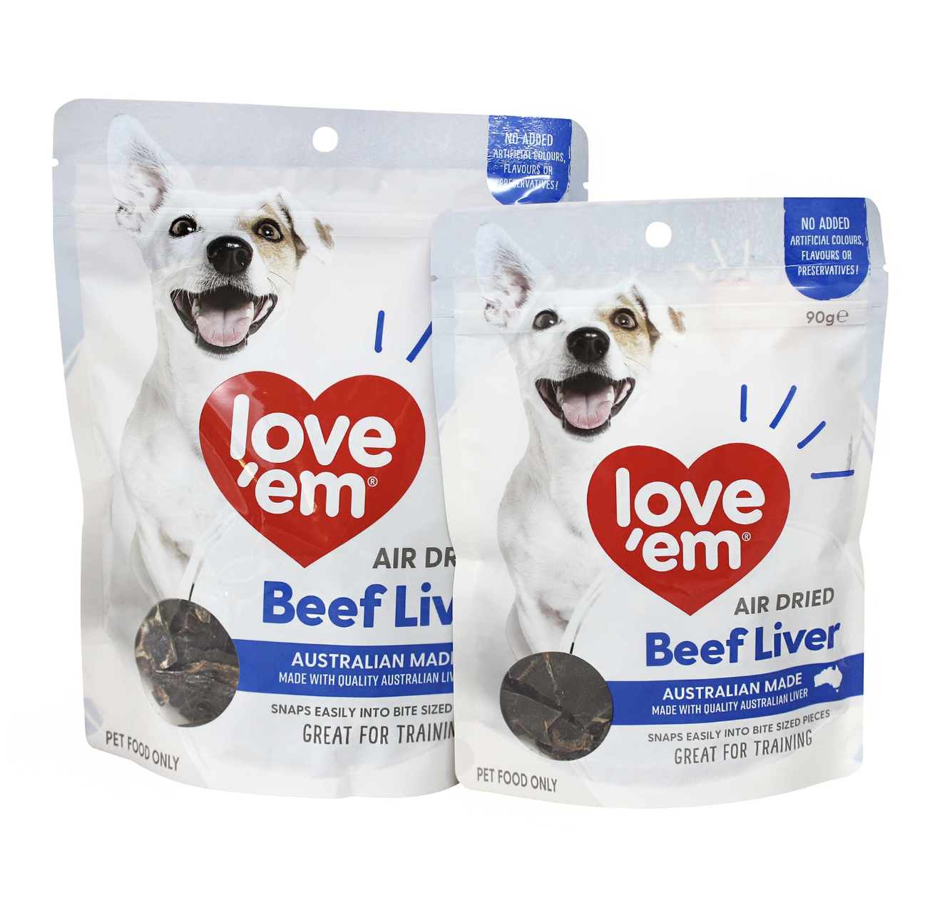 Love Em Air Dried Beef Liver Treats 500g