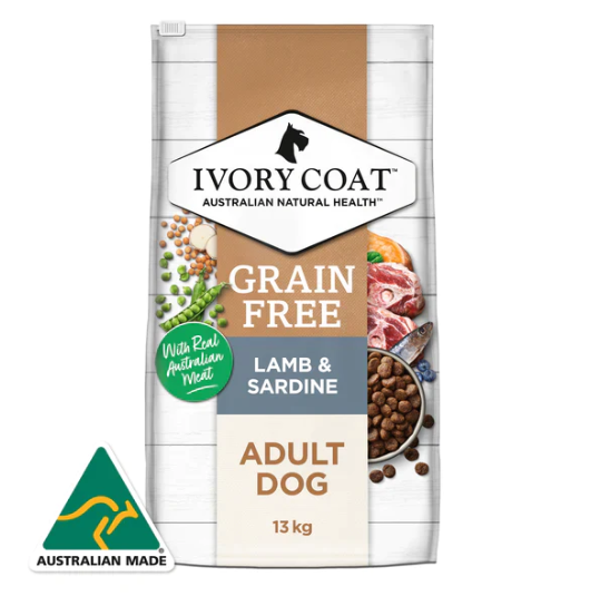 Ivory Coat – Adult Dog – Grain Free – Lamb &amp; Sardine