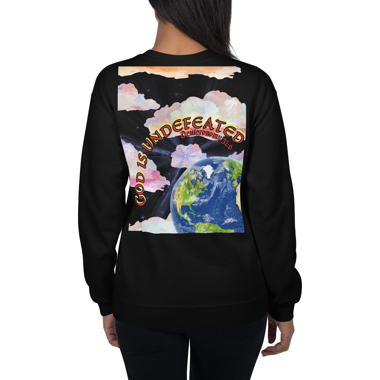 &quot;GOD IS UNDEFEATED&quot; Unisex Graphic Sweatshirt