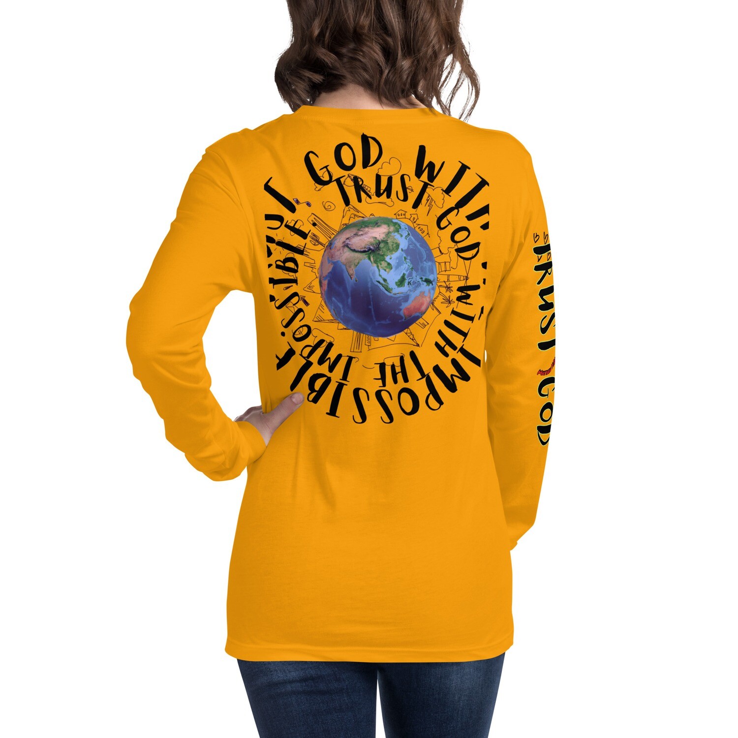 &quot;TRUST GOD WITH THE IMPOSSIBLE&quot; Unisex Long Sleeve Tee