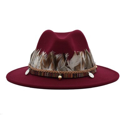 Feather Decorated Fedora