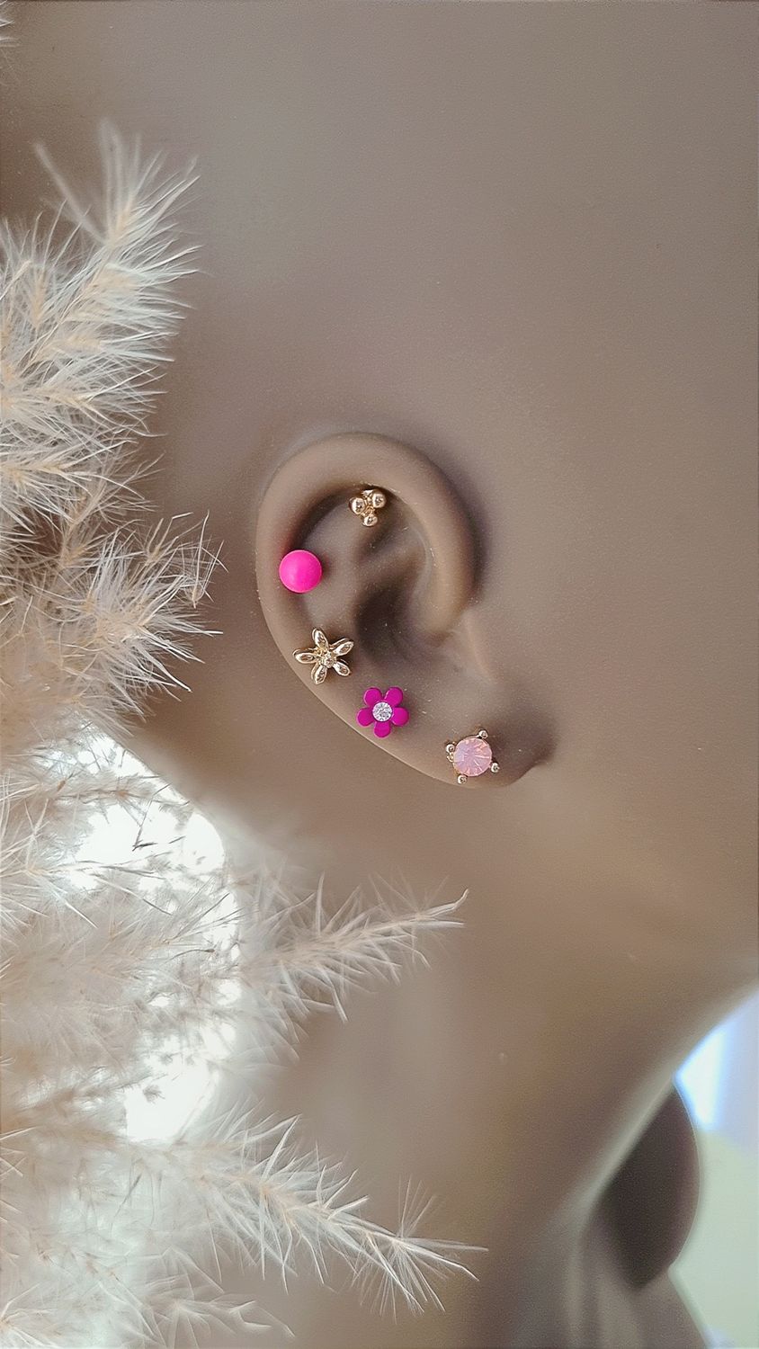♡THE PINK FLOWER GIRL (stacking set)