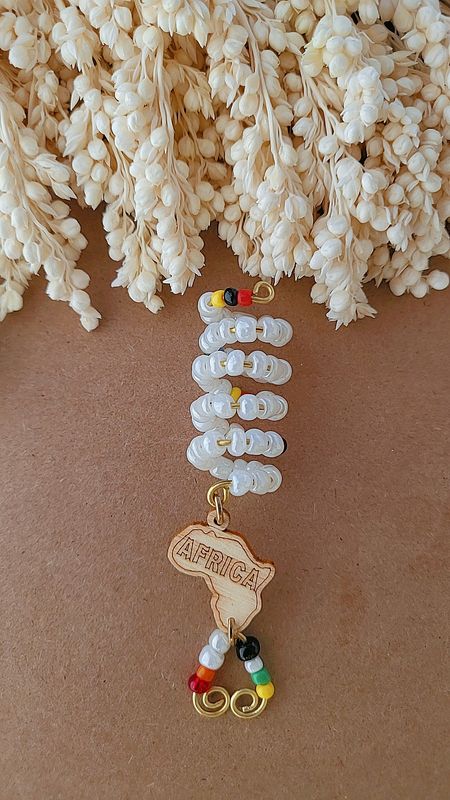 Beaded Hair Cuff (white Colorful)